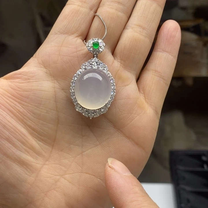 玛瑙/玉髓银S925镶嵌颈饰