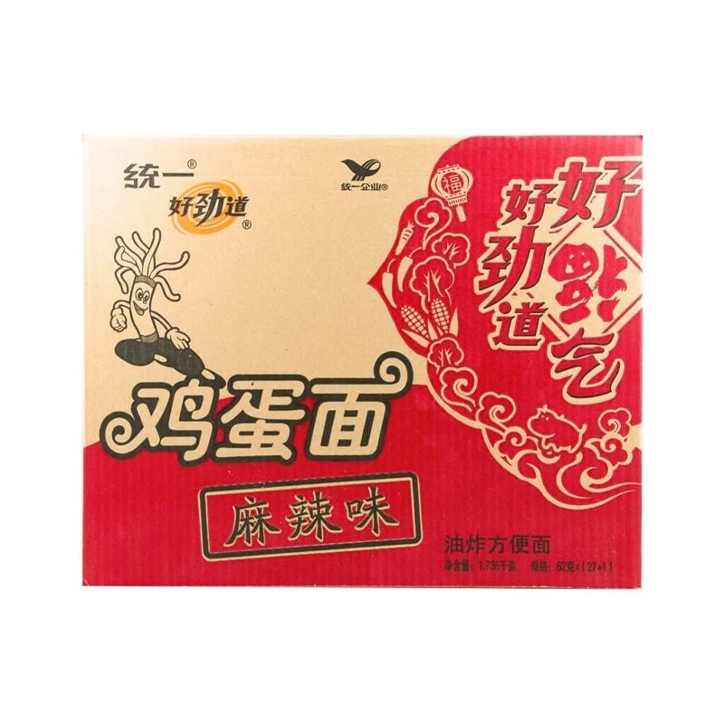 好劲道麻辣鸡蛋面62g整箱27袋
