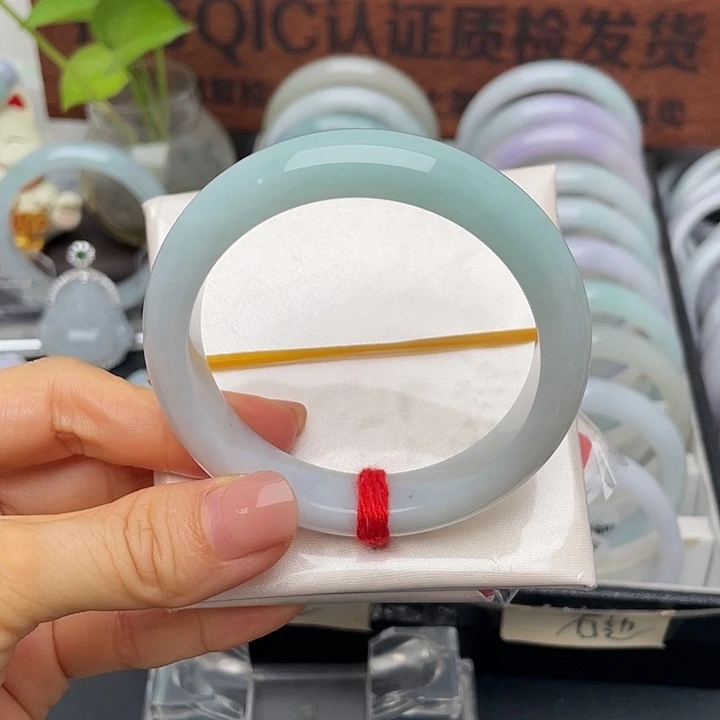 未镶嵌手镯翡翠54.7正圈