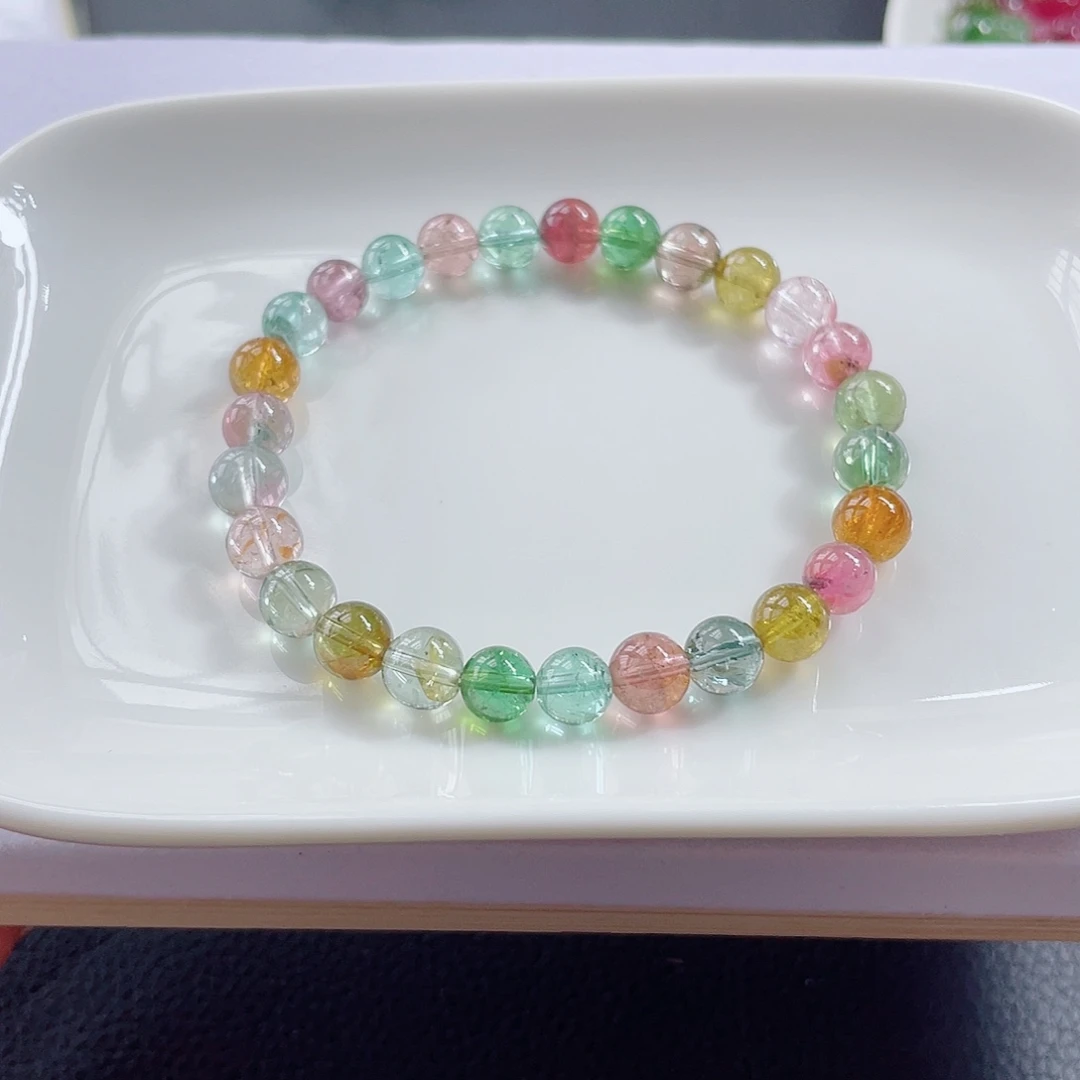 未镶嵌手链碧玺7mm左右