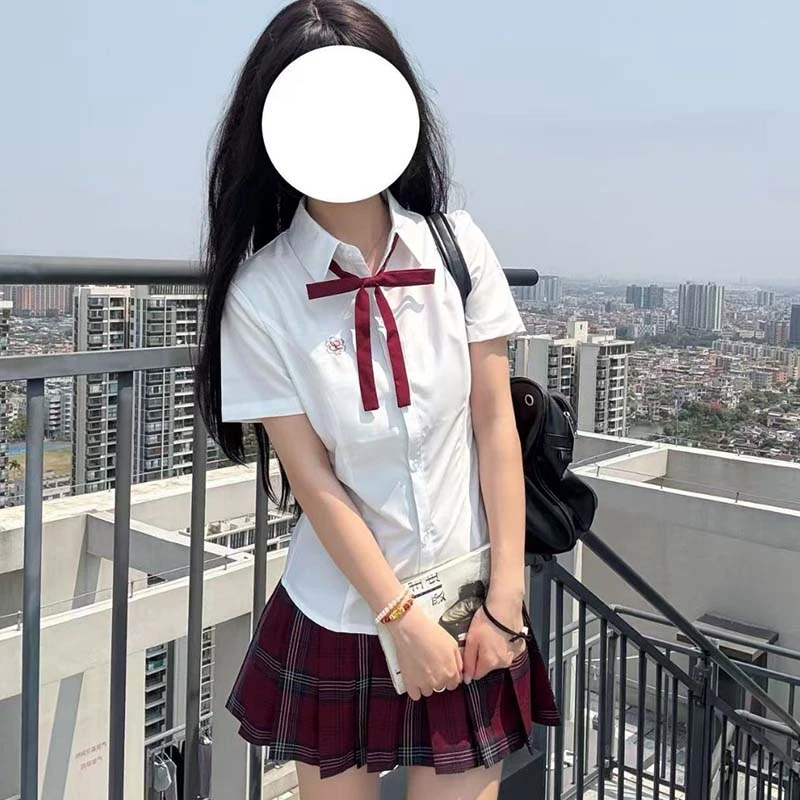 次元联盟【锦礼】JK衬衫制服长袖短袖收腰学院风修身上衣刺绣衬衣