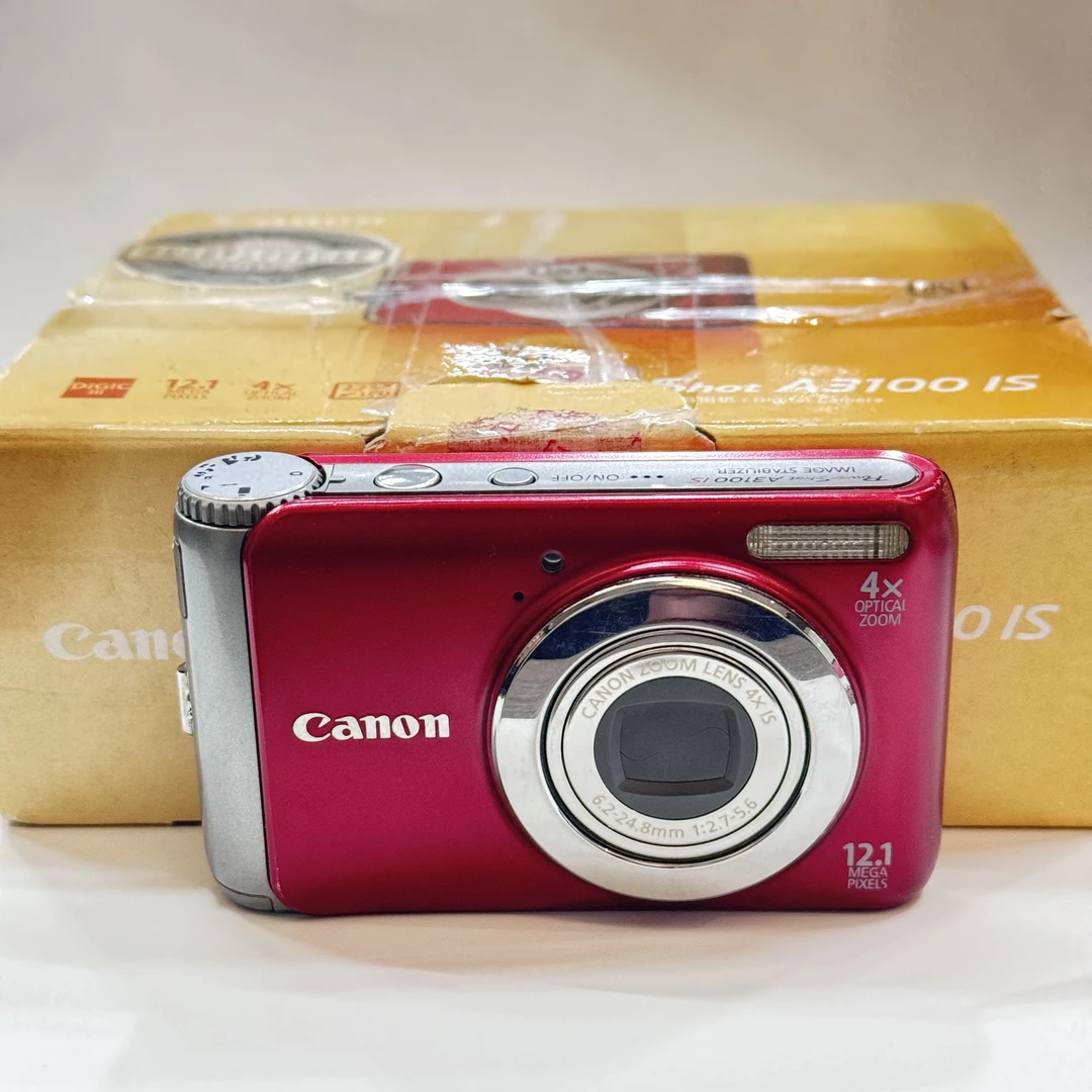 95新 Canon/佳能 a3100红色原盒1210w像素4x光变ccd数码相机