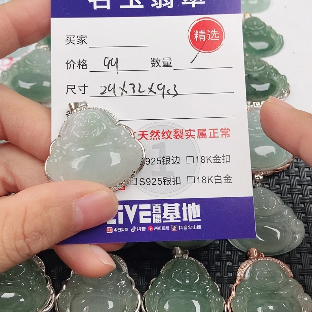 翡翠银S925镶嵌颈饰