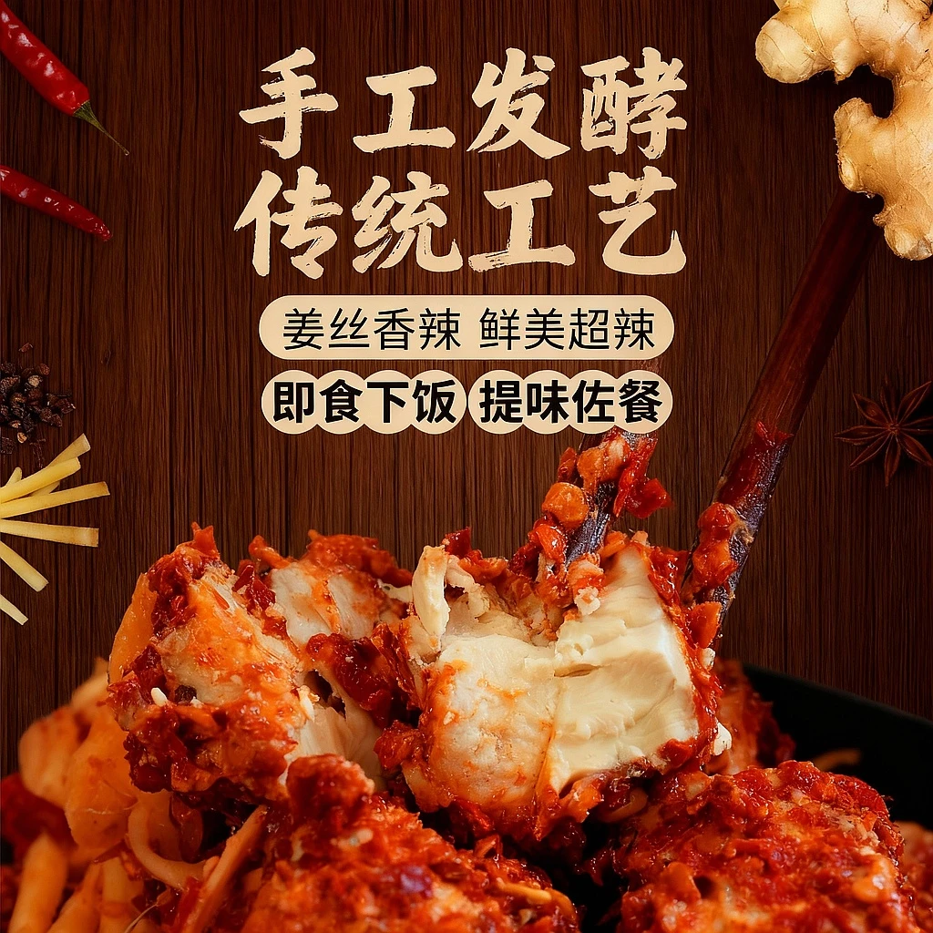 【香辣霉豆腐350g】即食特产手工豆腐乳酱农家美味超辣香辣味下饭菜