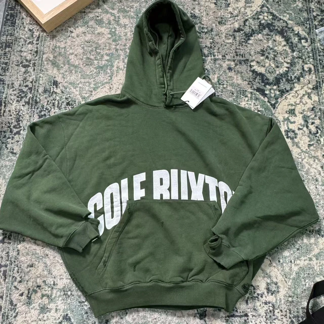 COLE BUXTON  绿色大LOGO 连帽卫衣  超重磅