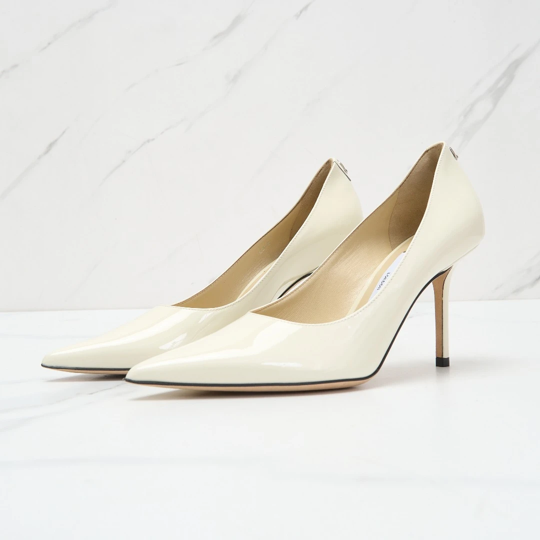 全新未使用/‌Jimmy Choo谢可寅同款LOVE 85漆皮高跟鞋JCGS00327