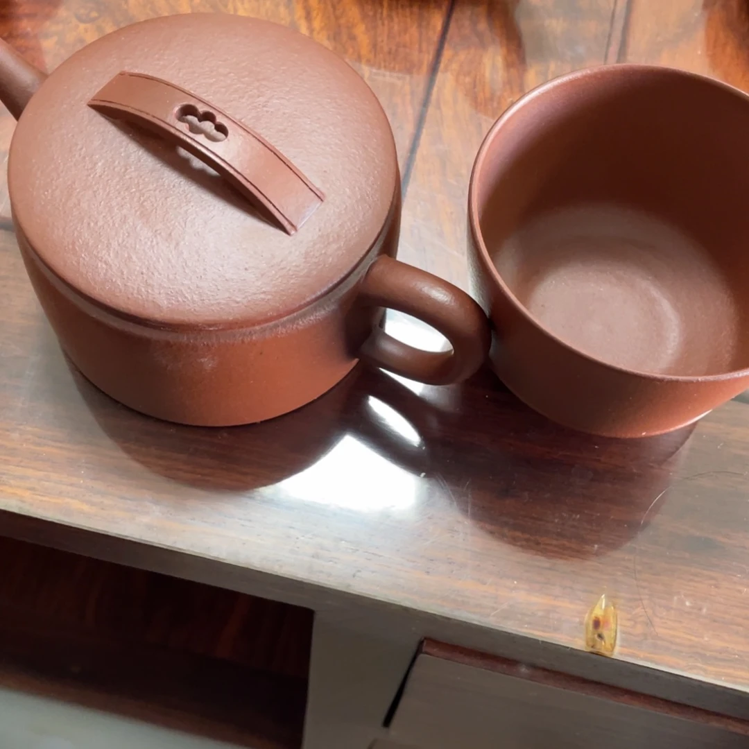 紫砂茶壶战*大红泥汉瓦加主人杯