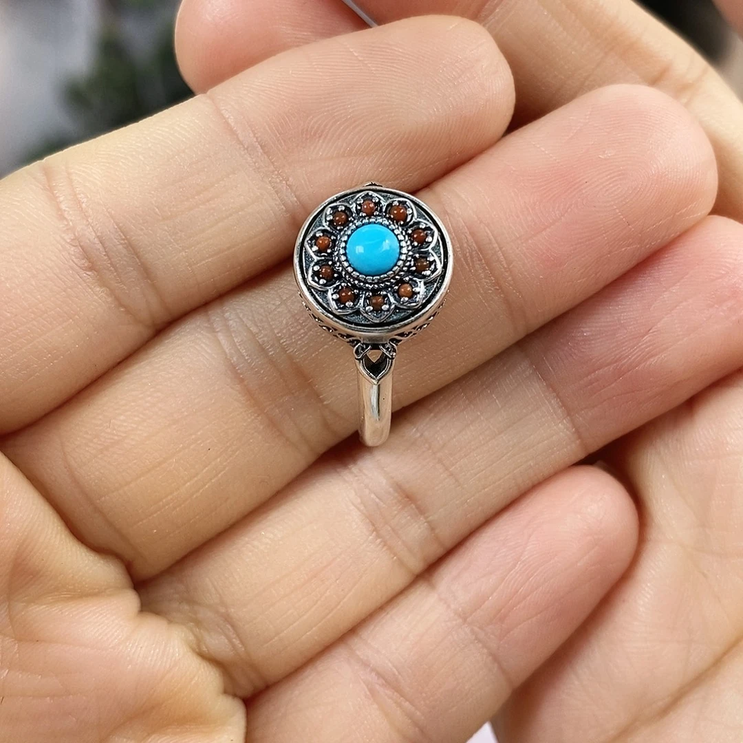 绿松石银S925镶嵌珠宝奇石