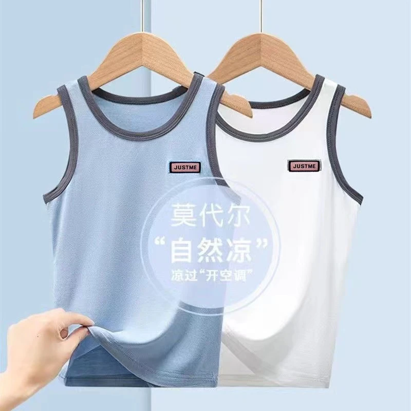 男童背心儿童莫代尔中大童速干A类内穿小男孩T恤外穿女童打底汗衫