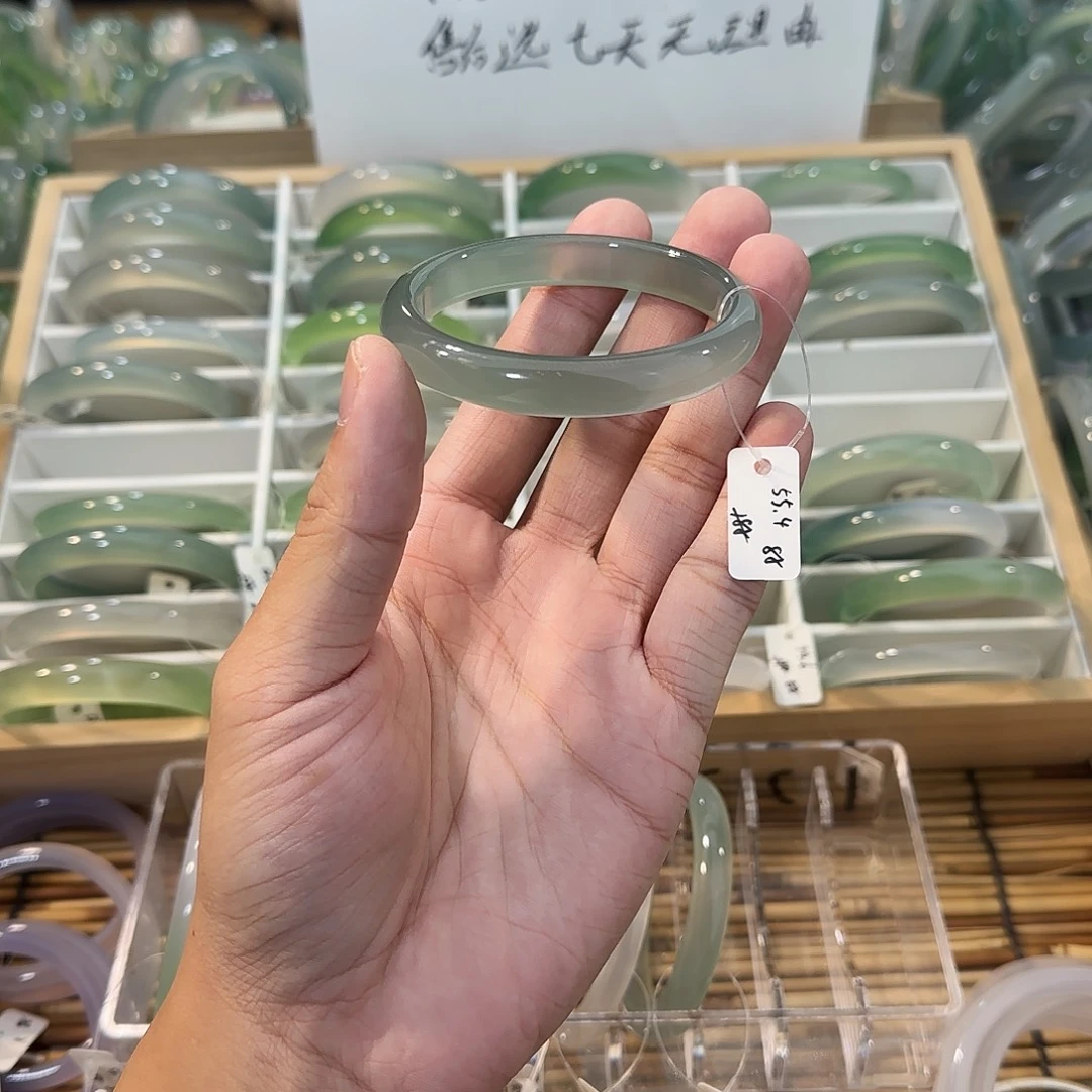 玛瑙/玉髓未镶嵌手镯圈口55.4