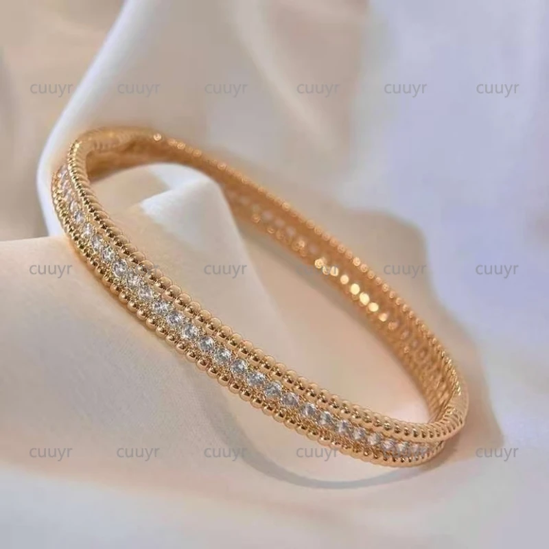 合金手镯 cuuyr 镀K金 满钻手镯满天星cnc手工镶嵌