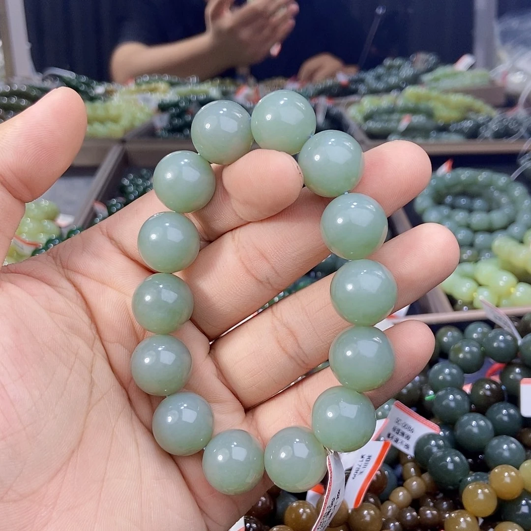 手串未镶嵌和田玉纯天然卡16新疆且末料且末蓝多样性发一