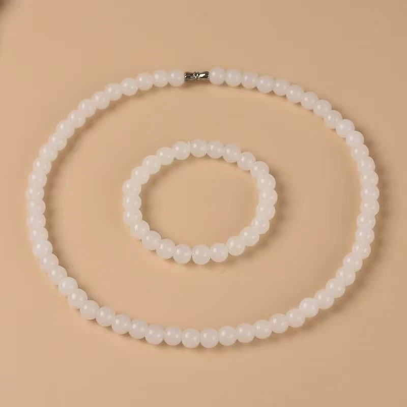 经典精美百搭简约气质长款妈妈链项链赠手链