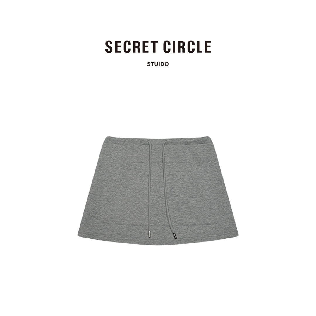 SECRET CIRCLE·秘社 -"长腿裙"显瘦抽绳A字大口袋包臀裙 A0106