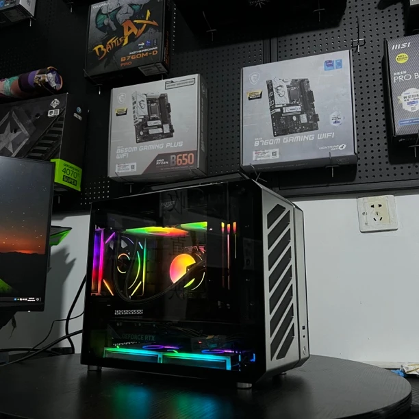 9新  机械大师C28方糖 7800X3D 5060ti二手组装台式电脑