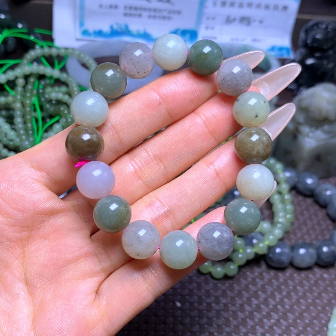 和田玉未镶嵌手串卡12