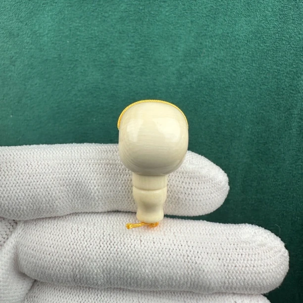 D9367天然猛犸牙藏式分体三通15.7x28.4mm支持鉴定 一物一图