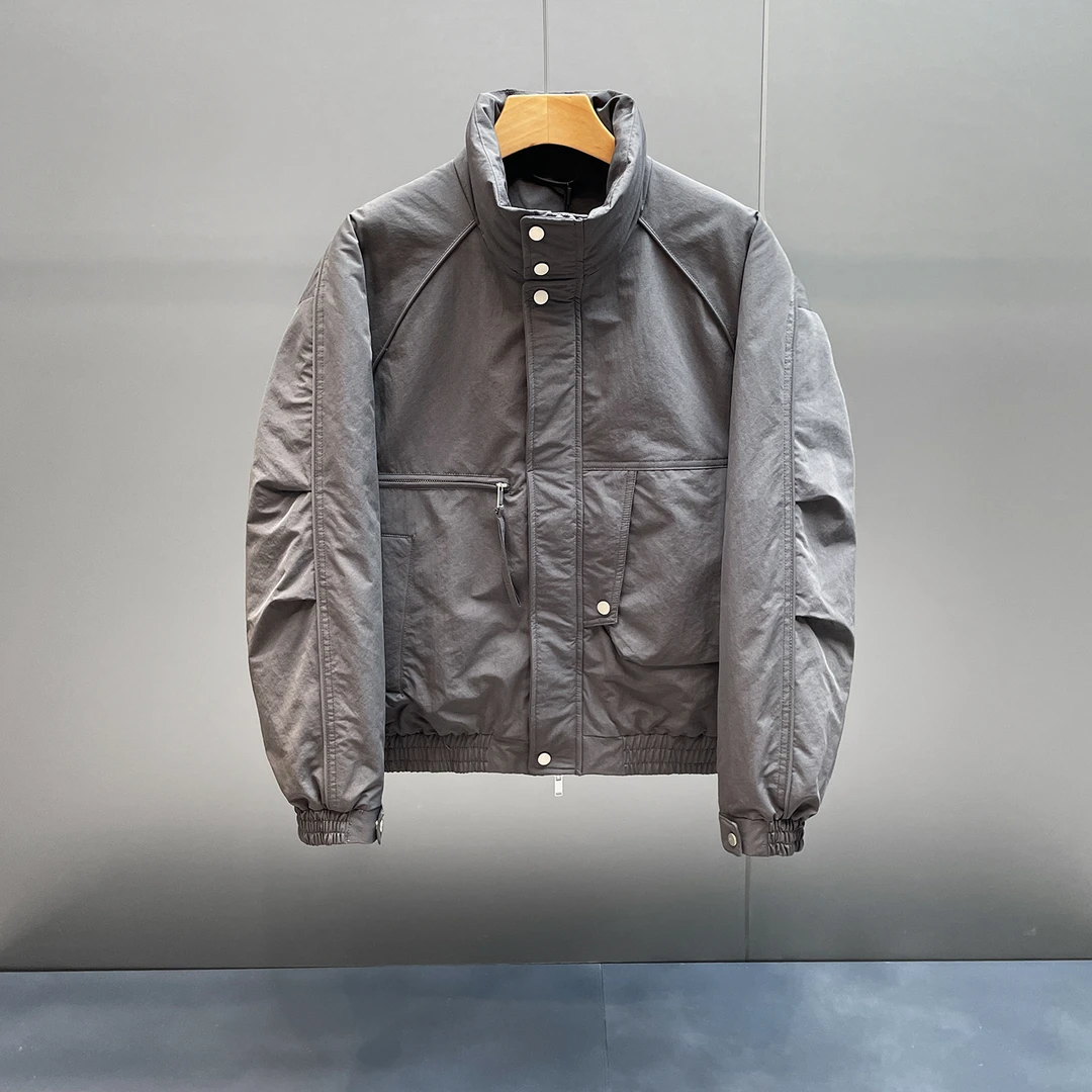 秋冬高级轻奢男士羽绒服百搭时尚极简保暖外套冬季爆款立领上衣男