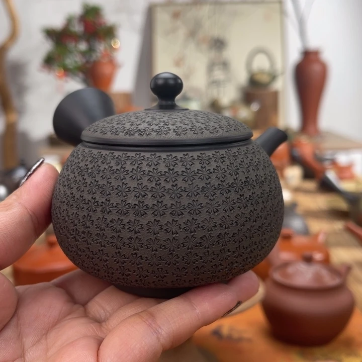 凯*常滑樱山手作茶壶