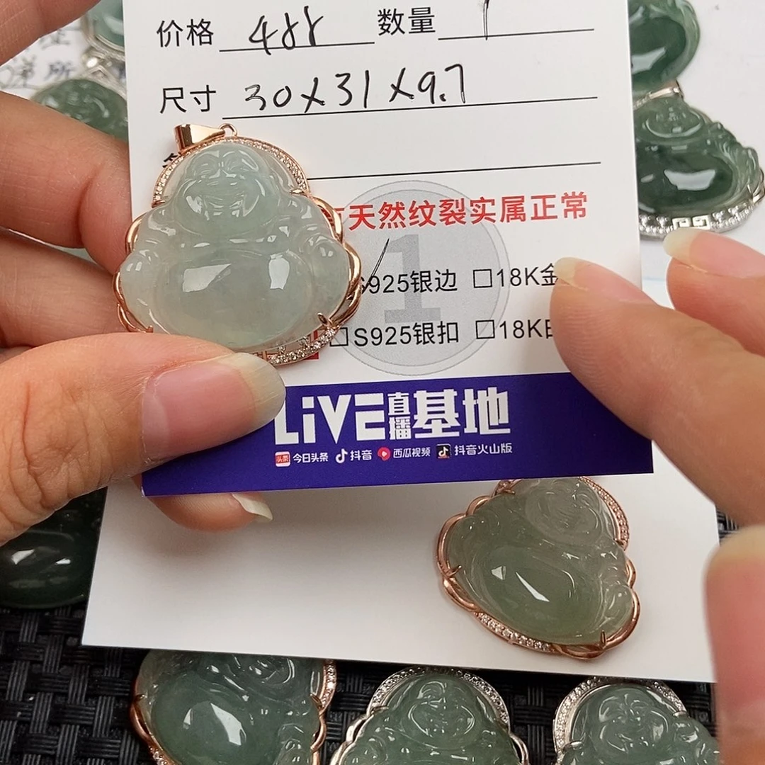 翡翠银S925镶嵌颈饰