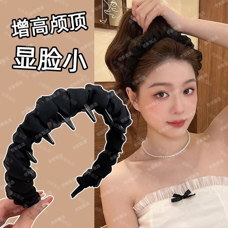 超仙网纱网红褶皱发箍女日常外戴蓬松发箍2025爆款洋气高级感