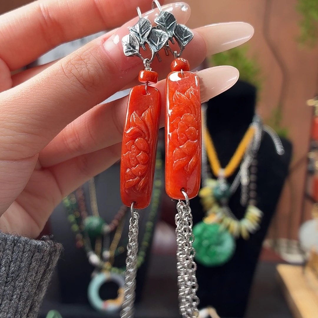 翡翠未镶嵌耳饰耳饰