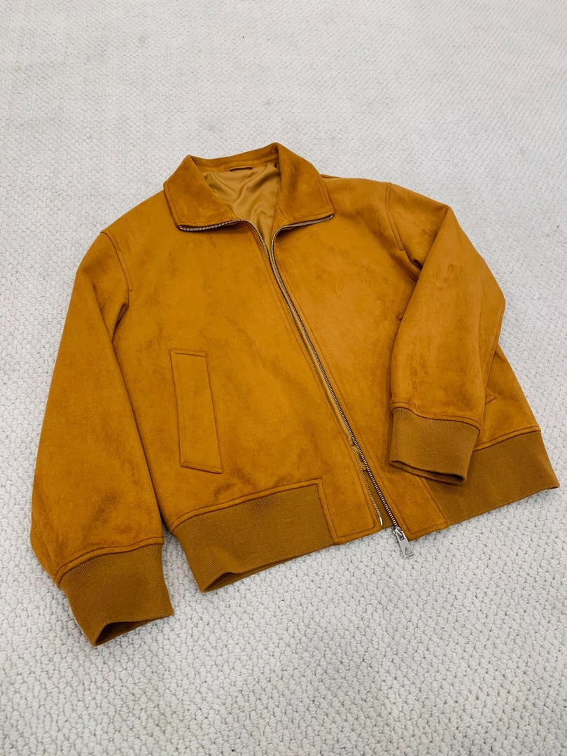 椰棕色翻领夹克599