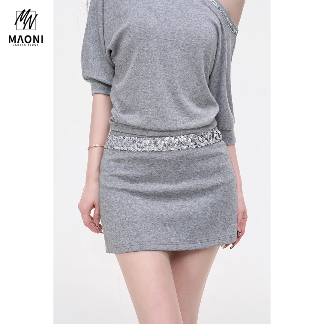 毛妮Peshe【沉雾颂歌】亮边重工半身裙2025夏休闲时尚短裤裙L1701