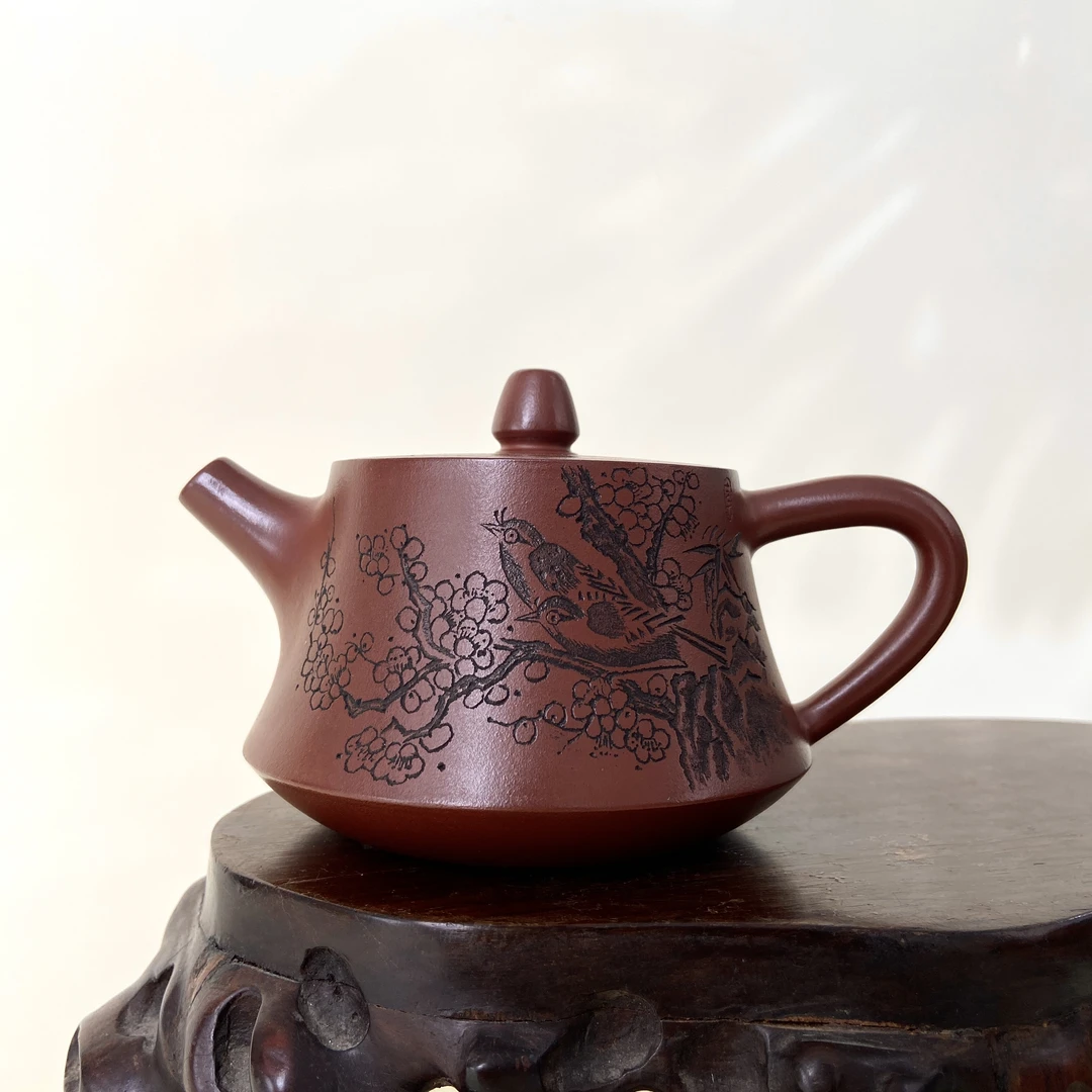 宜兴手工紫砂陶 （方开明）220cc茶壶GS4222-13
