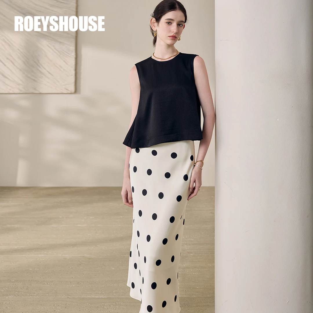 【RH】罗衣法式套装女2025夏季新款时尚无袖上衣半身裙两件套12022