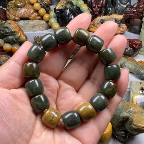 未镶嵌手串岫岩河磨玉（透闪石质玉）艮*门