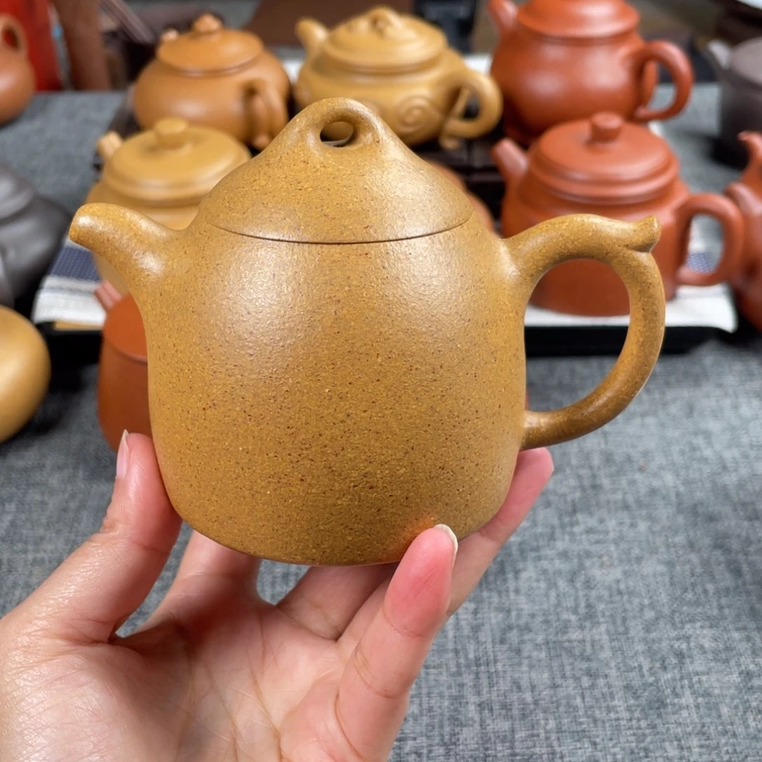 紫砂茶壶30目黄金段200秦权全手