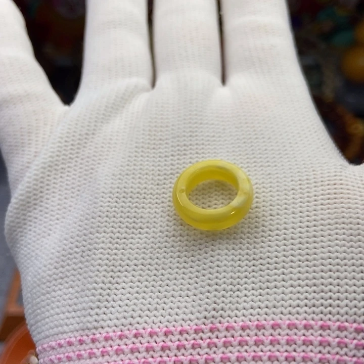 蜜蜡未镶嵌戒指跑环