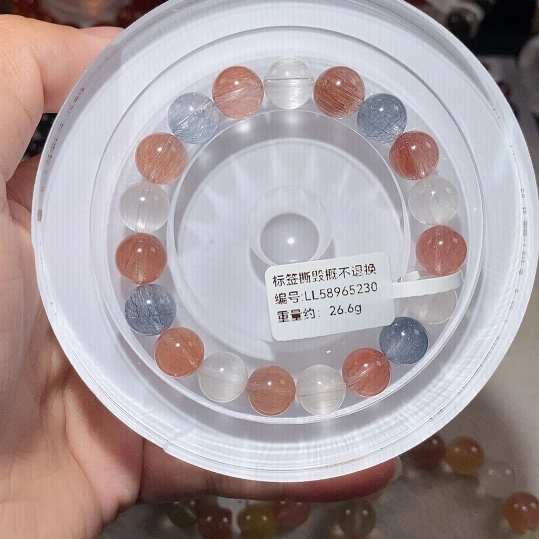 水晶手链未镶嵌彩兔毛手链10