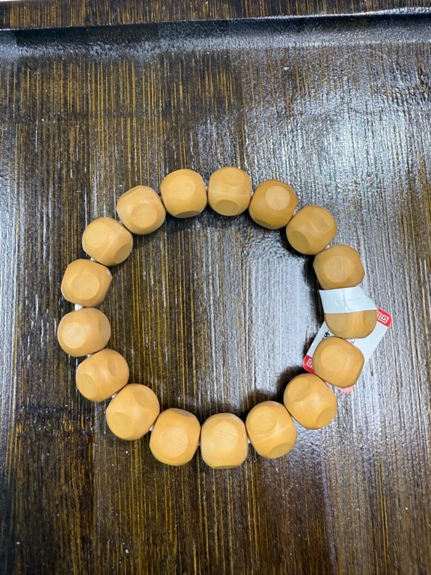 非金属木质手链 猴头六方手串原皮原色