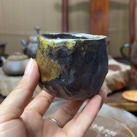 戬谷龙窑柴烧茶杯82