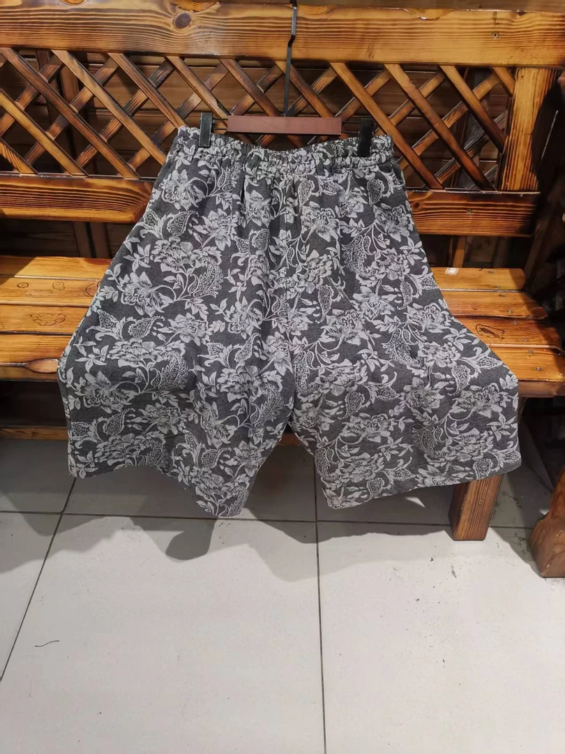 大码女装斜纹棉花裤子，裤长69-70。