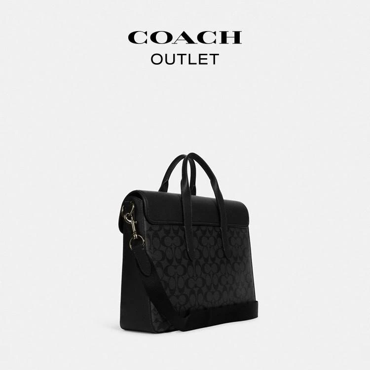 【七夕礼物】COACH蔻驰磁扣翻盖大容量公文包手提斜挎包C9873 QBMI5