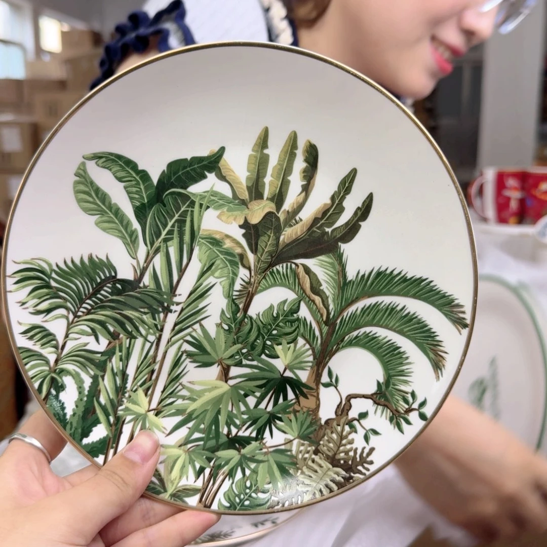 骨瓷高骨骨瓷8英寸20cm平盘一只外贸骨瓷