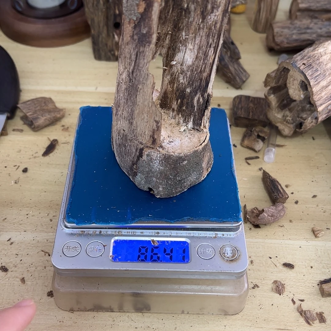 香料绿棋楠虫漏乌身圆叶摆件