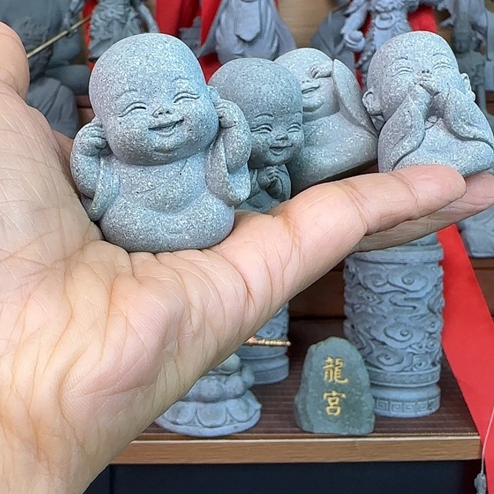 石材四不小沙弥一套