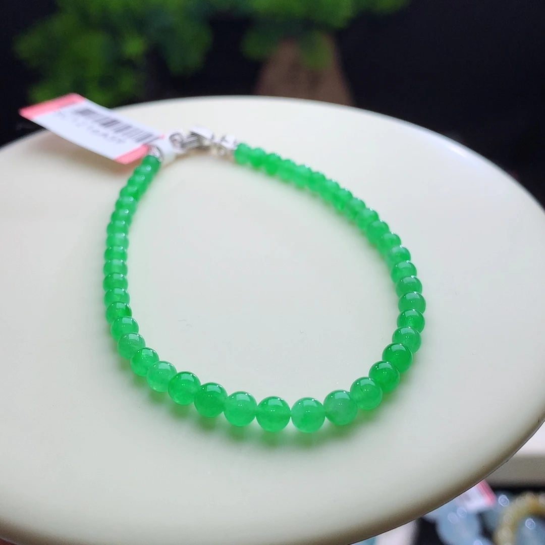 未镶嵌手串翡翠卡3.5-4.2mm