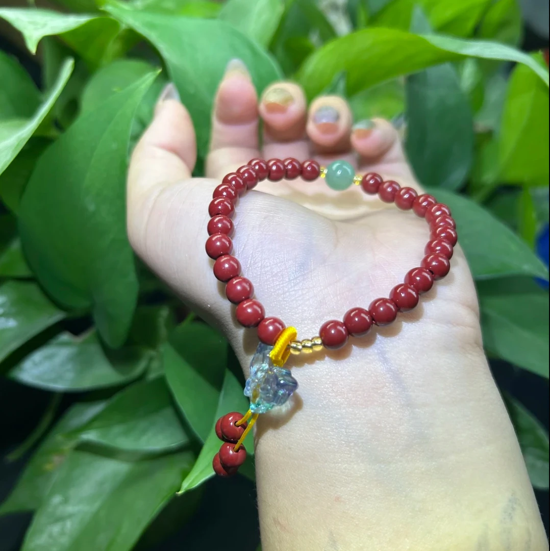 天然辰砂朱砂时尚DIY设计手串
