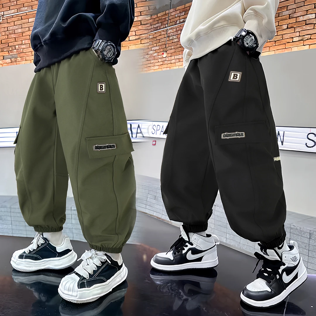 男童高品工装裤儿童裤子春秋童装新款户外春装休闲宽松工装长裤