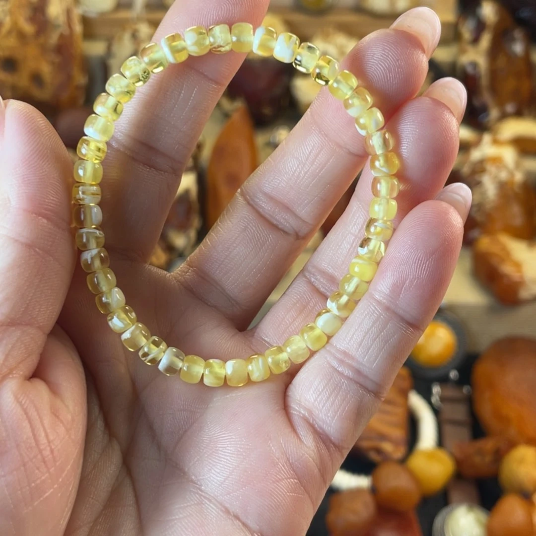 裸石琥珀未镶嵌天然蜜蜡老型手串