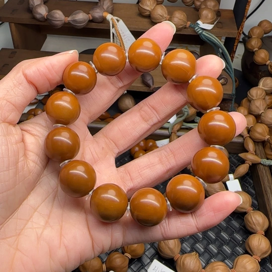 手串橄榄核21。1.7精品正圆光珠