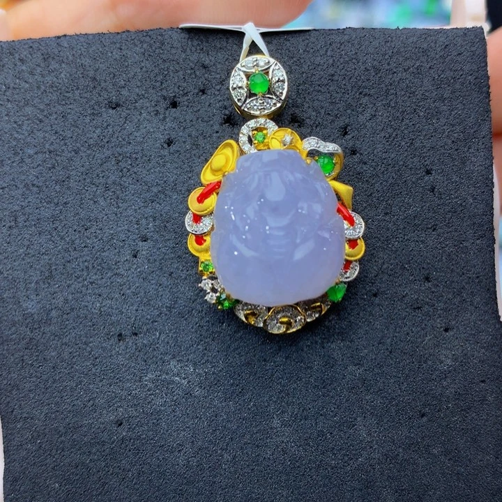 18K金镶嵌手链翡翠翡翠