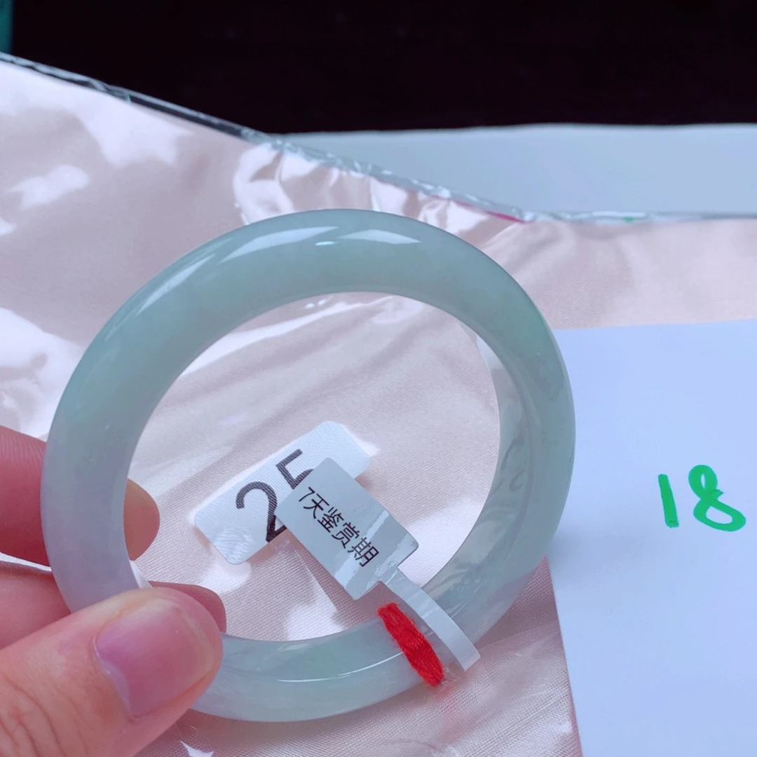 未镶嵌手镯翡翠缅甸天然A货翡翠手镯54.6