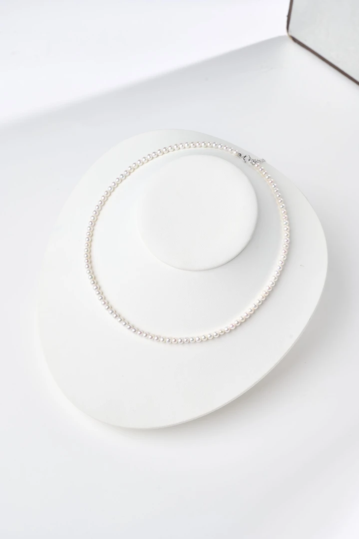 【卡卡推荐】3-4淡水baby珍珠项链S925银锁骨颈链小珍珠 BDDYX001