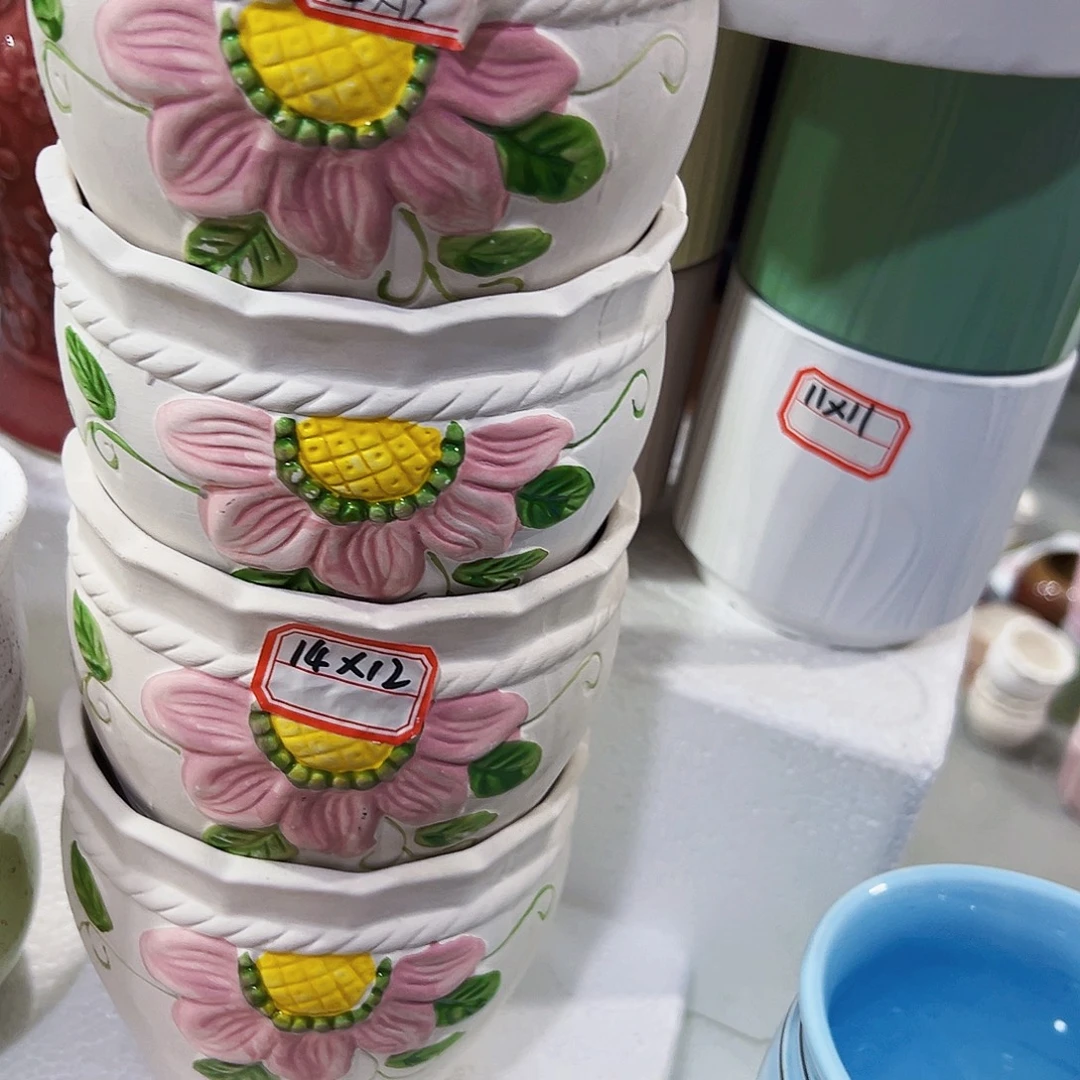 外贸尾单陶瓷花盆凑单10米包邮